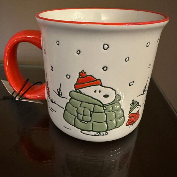 Peanuts Snoopy Woodstock "Cozy & Warm" 21 oz Mug NWT 2025 Winter Holiday Season - Picture 2 of 5